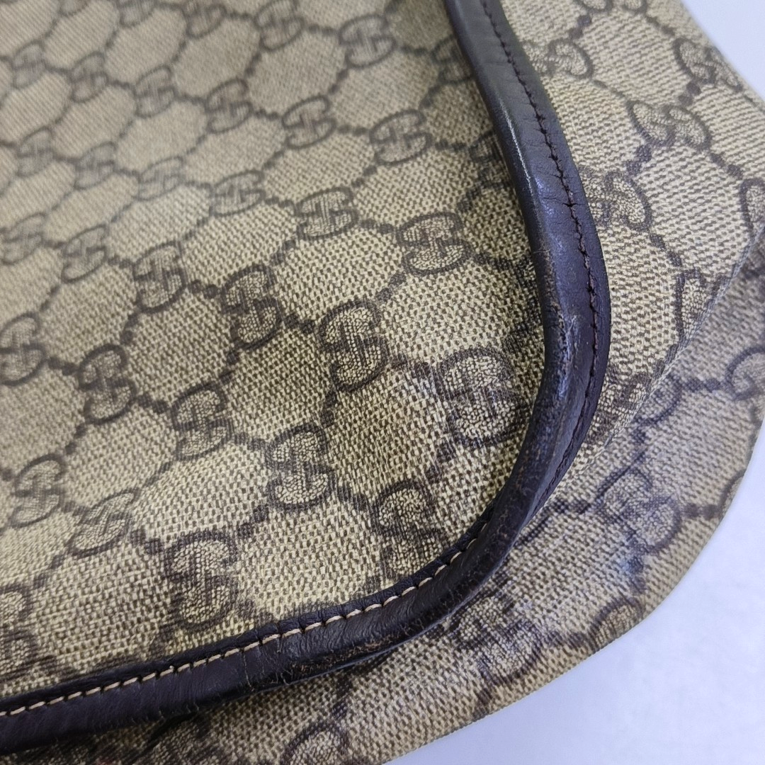 GUCCI GG Imprime Ebony Coated Canvas Monogram Single Shoulder Bag Golden hardware-(SKU)-959825887