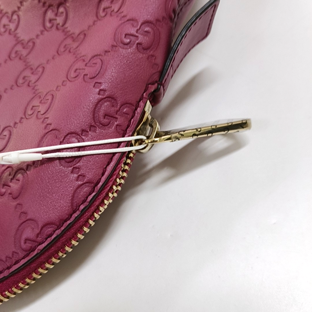 GUCCI Bree Purple leather old flower embossed single shoulder bag Golden hardware-(SKU)-959516501
