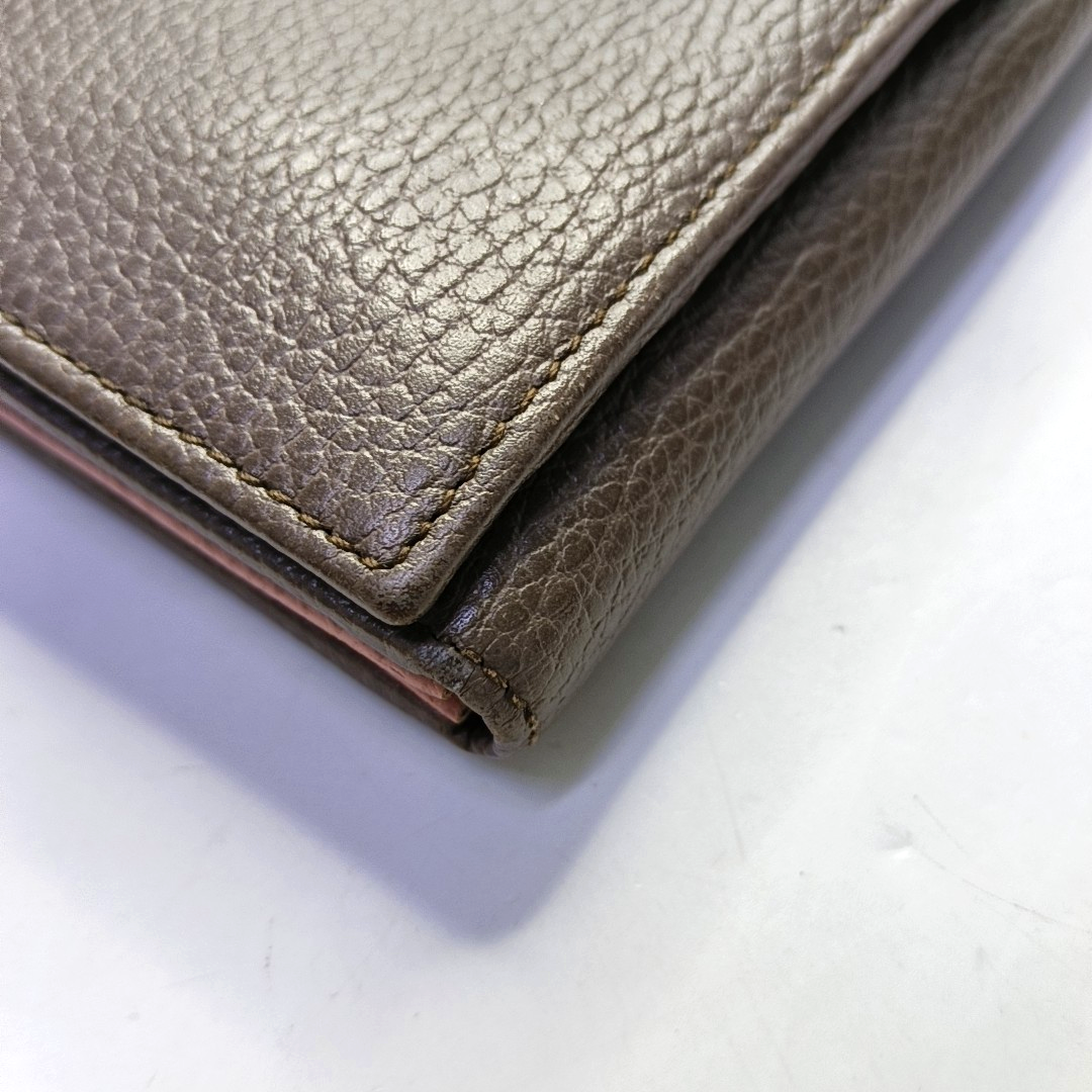 GUCCI Swing Elephant Gray Cowhide Wallet Golden hardware-(SKU)-951312707