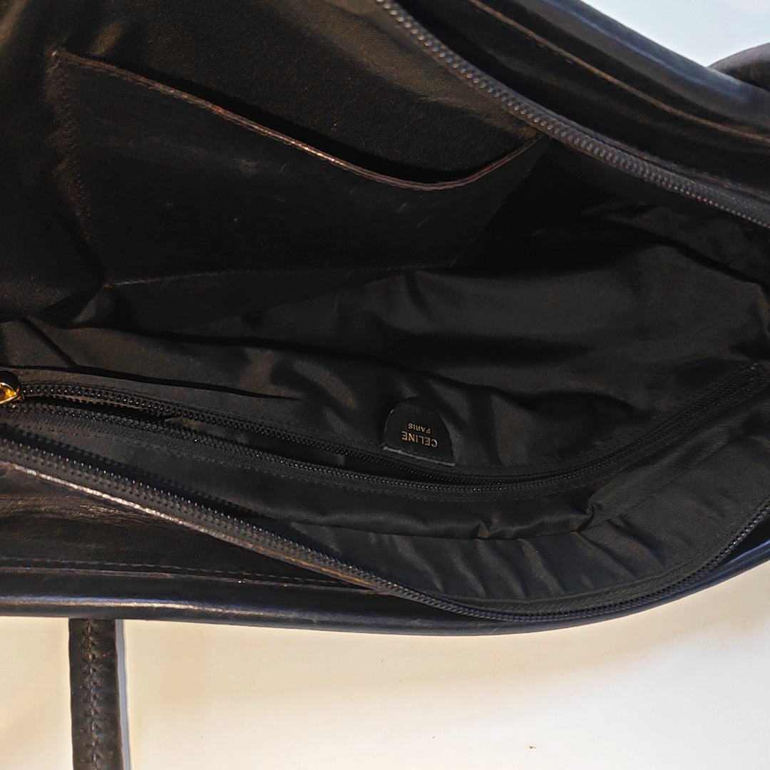 CELINE Tote bag Black Nylon Single Shoulder Bag Tote Bag Golden hardware-(SKU)-951886328