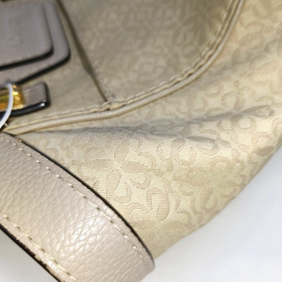 LOEWE Beige Canvas Single Shoulder Bag Handbag Golden hardware-(SKU)-14006993