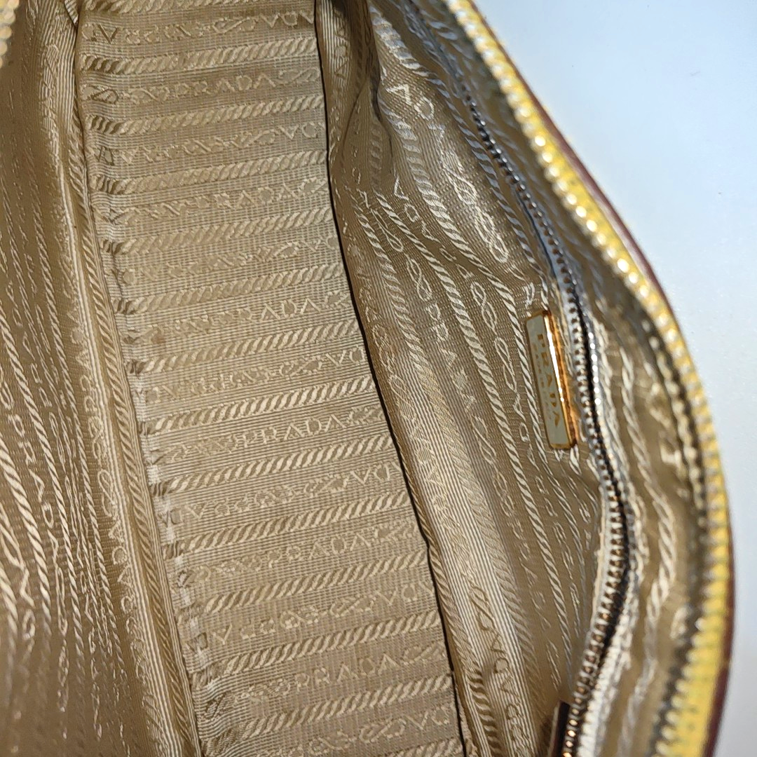 PRADA Tote bag Yellow Leather Shoulder Bag Tote Golden hardware-(SKU)-934886659