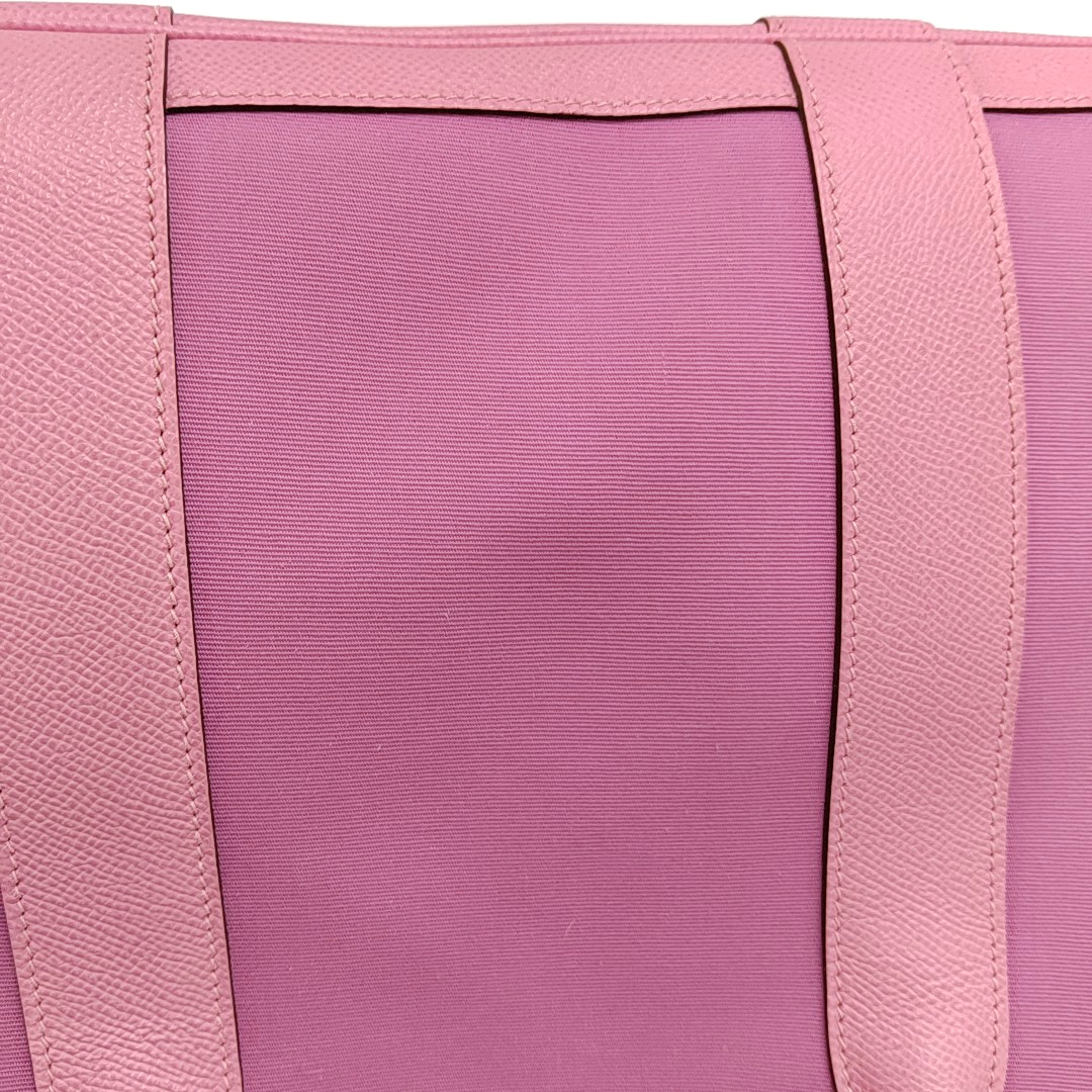 HERMÈS Garden Party 36 Mallow Purple Canvas Garden Bag with Silver Hardware-(SKU)-953624546