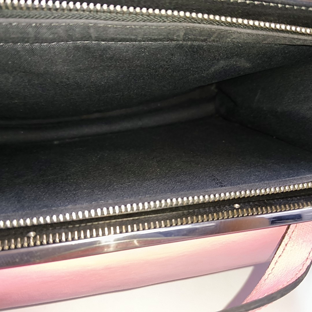 FENDI Demi Jour Pink Leather Stud Shoulder Bag Crossbody Bag Tote Bag Silver Hardware Removable shoulder strap-(SKU)-947934206