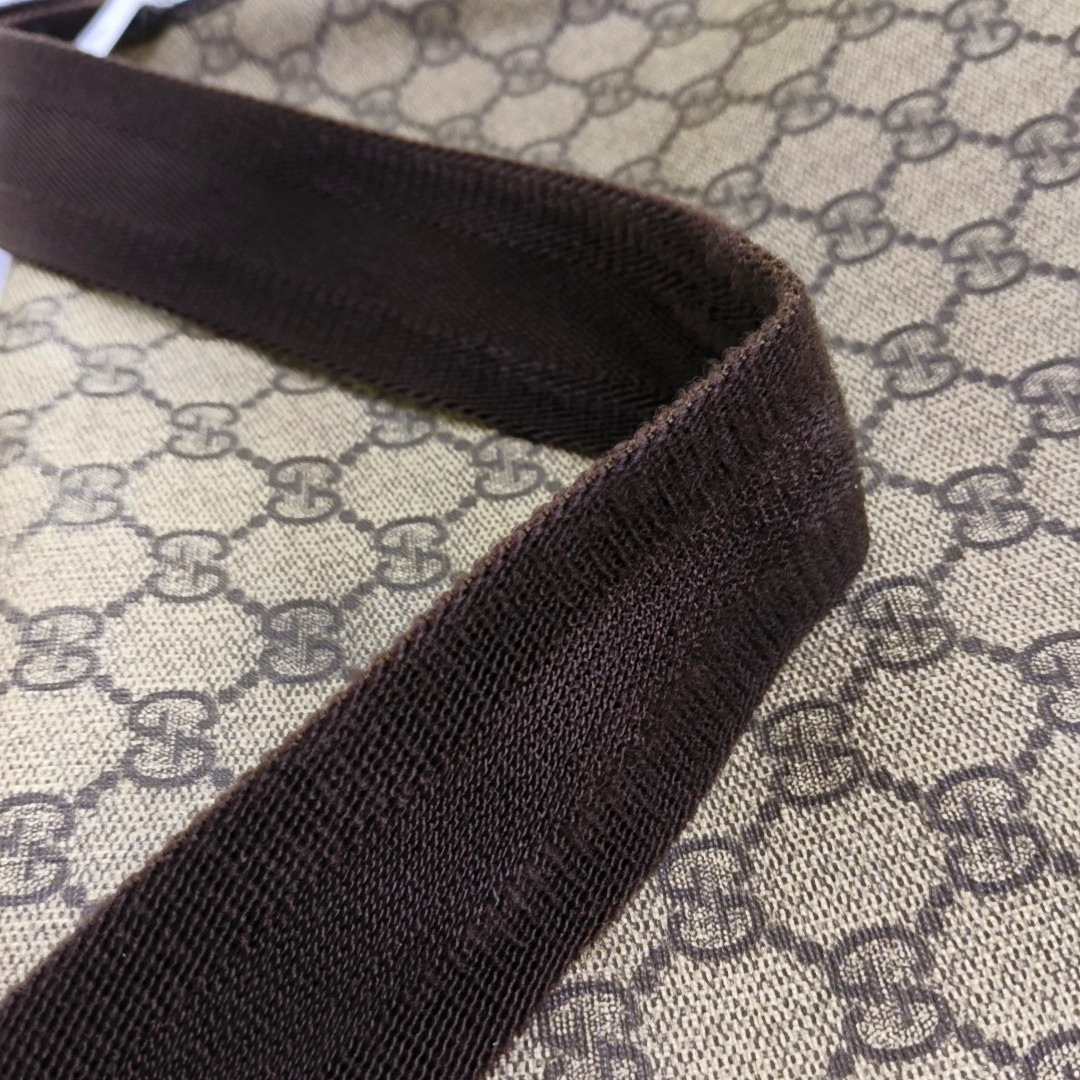 GUCCI GG Imprime Ebony Coated Canvas Monogram Single Shoulder Bag Golden hardware-(SKU)-959825887