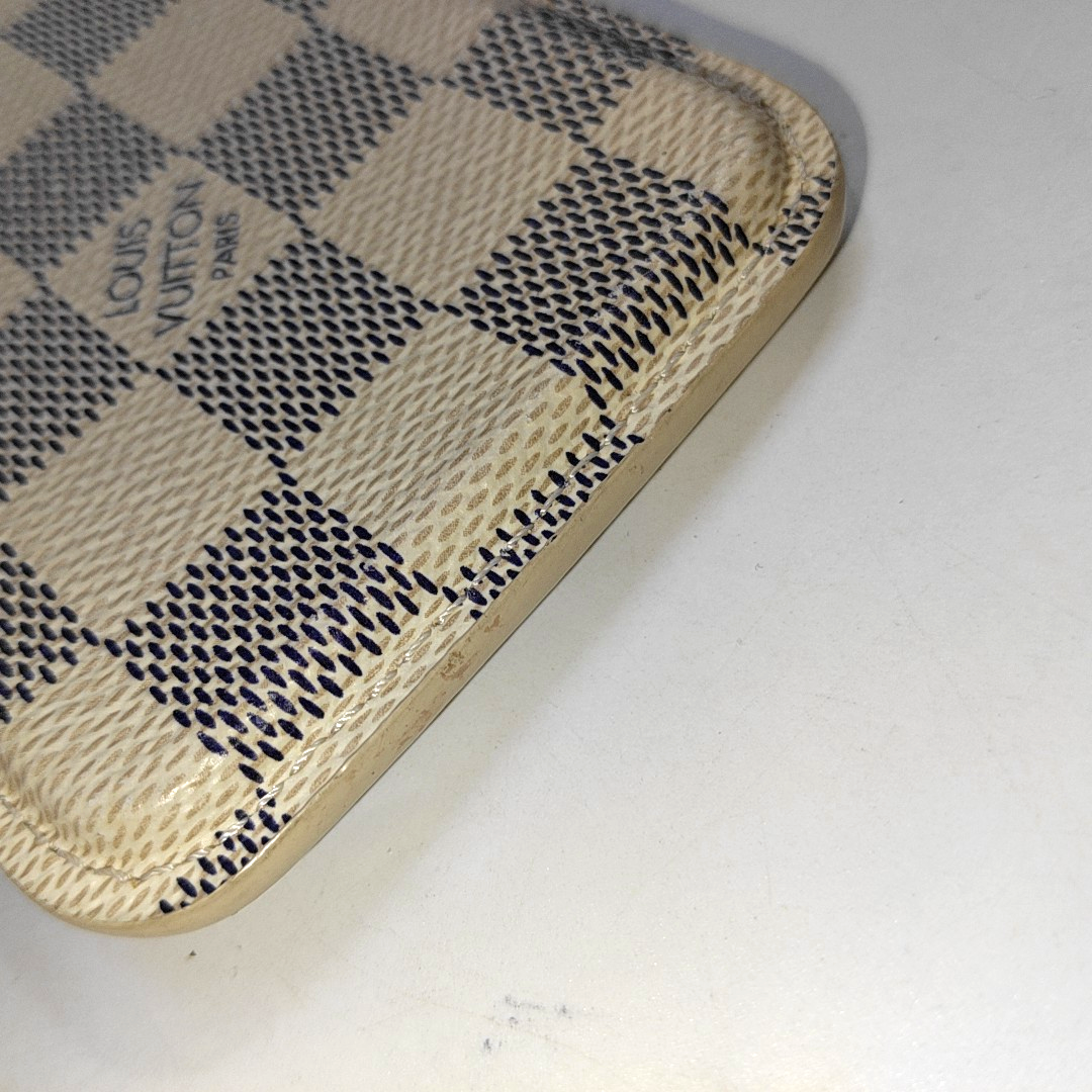 LOUIS VUITTON White Coated Canvas Checkered Handbag-(SKU)-939346137