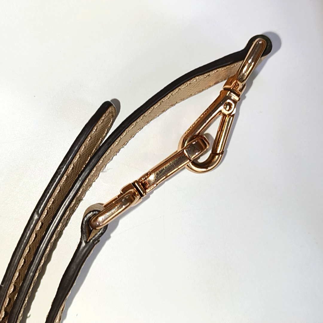 MICHAEL KORS Cynthia Medium size Champagne Leather Stamped Single Shoulder Bag Handbag Crossbody Bag Rose Gold Hardware Removable shoulder strap-(SKU)-939079795