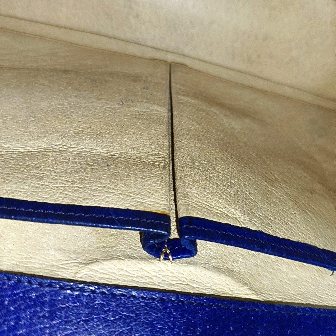 GUCCI Tote bag Blue Leather Tote Bag Golden hardware Vintage model-(SKU)-12936029