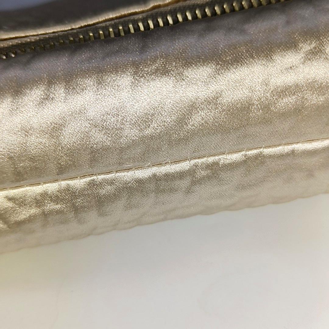BURBERRY Champagne Satin Handbag Golden hardware-(SKU)-929982013