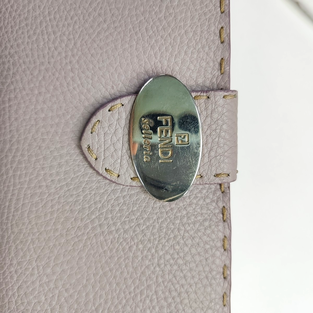 FENDI Light Purple Cowhide Wallet Silver Hardware-(SKU)-946207495