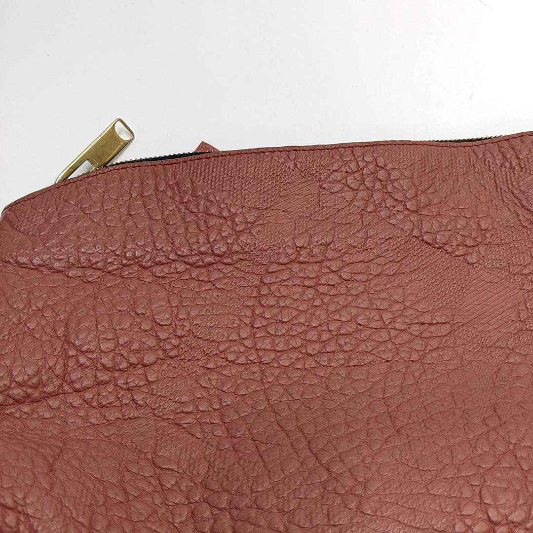 BURBERRY Pink Cowhide Embossed Crossbody Single Shoulder Bag Golden hardware Removable shoulder strap-(SKU)-939917581
