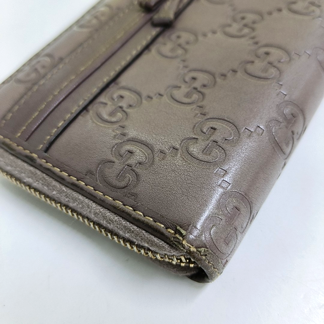 GUCCI Mayfair Purple Cowhide Monogram Embossed Wallet Golden hardware-(SKU)-957633633
