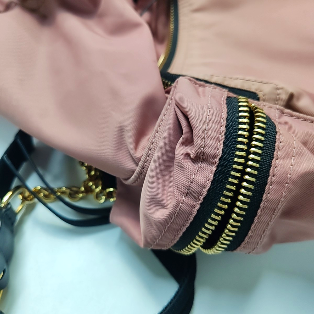 BURBERRY The Rucksack Medium size Beige Nylon Backpack Tote Bag Golden hardware-(SKU)-954221231