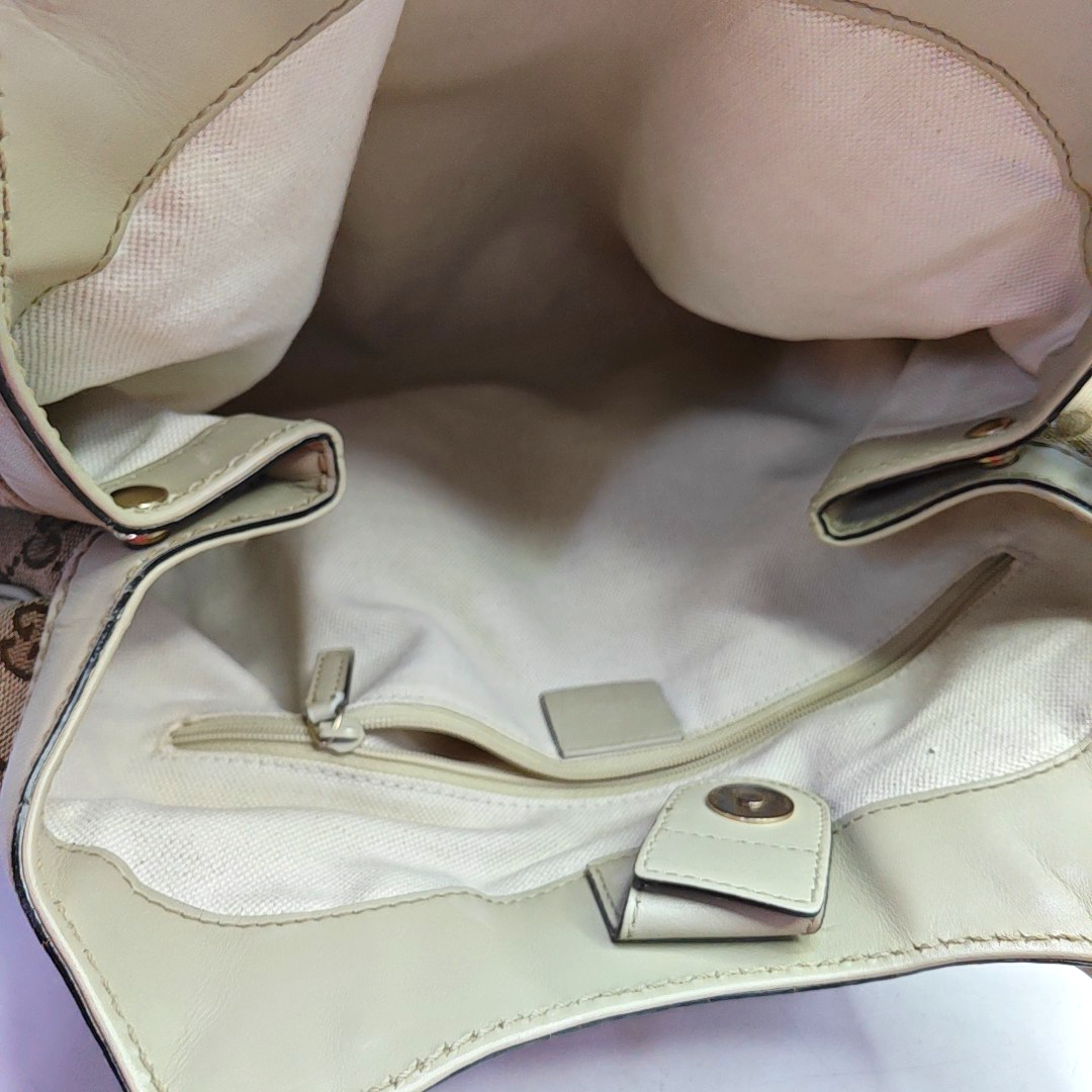 GUCCI Sukey Brown Canvas Monogram Handbag Single Shoulder Bag Silver Hardware-(SKU)-957811466