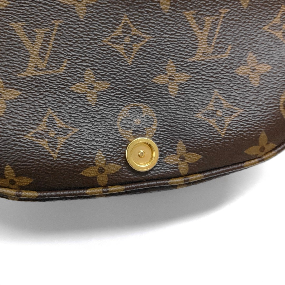 LOUIS VUITTON SAUMUR BB Brown Coated Canvas Monogram Shoulder Bag, Gold Hardware, Removable Shoulder Strap-(SKU)-967083690