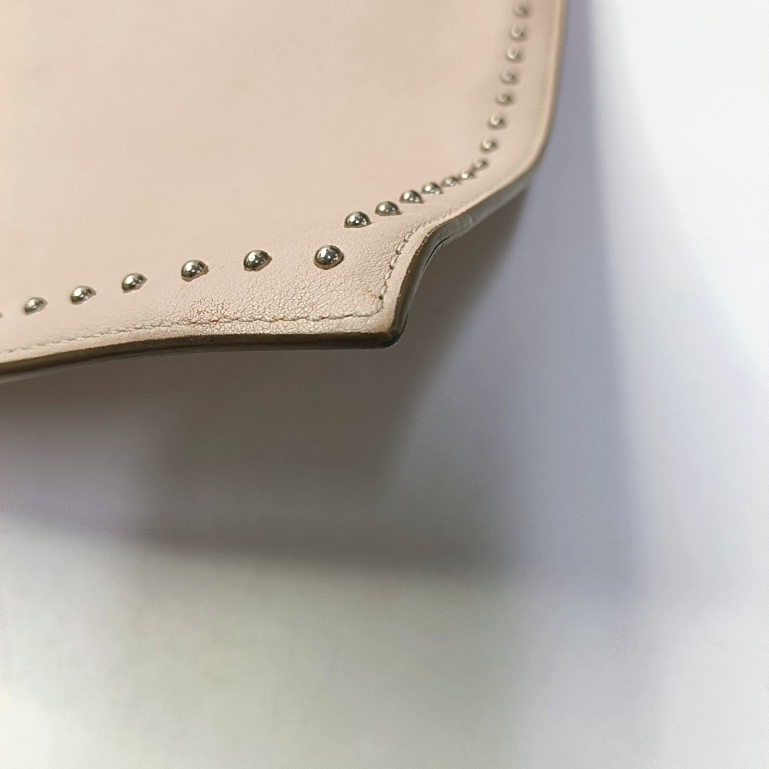 GIVENCHY Pink Cowhide Stud Handbag Silver Hardware-(SKU)-950713863