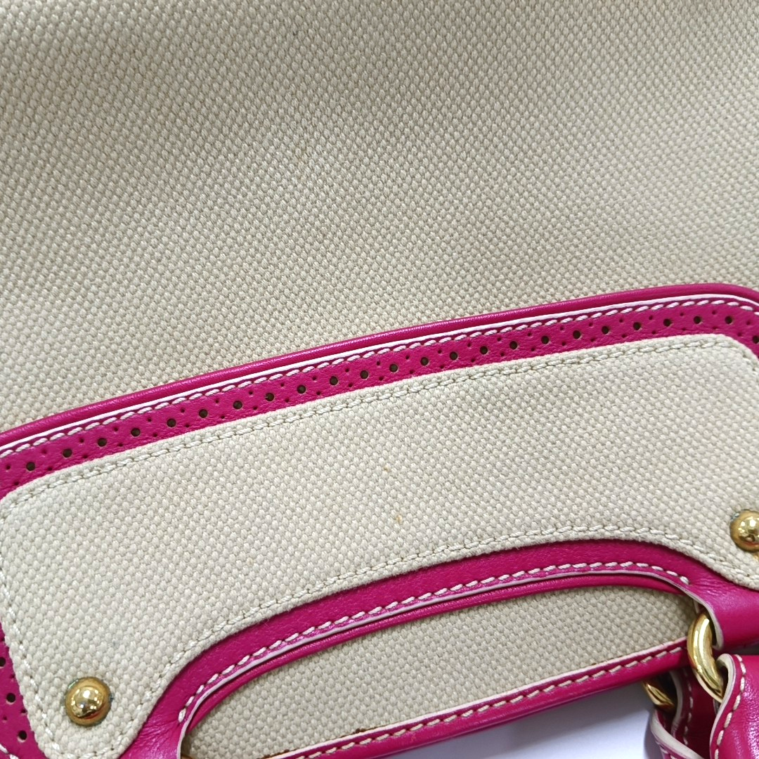 CELINE Tote bag Beige Canvas Handbag Golden hardware-(SKU)-953944055