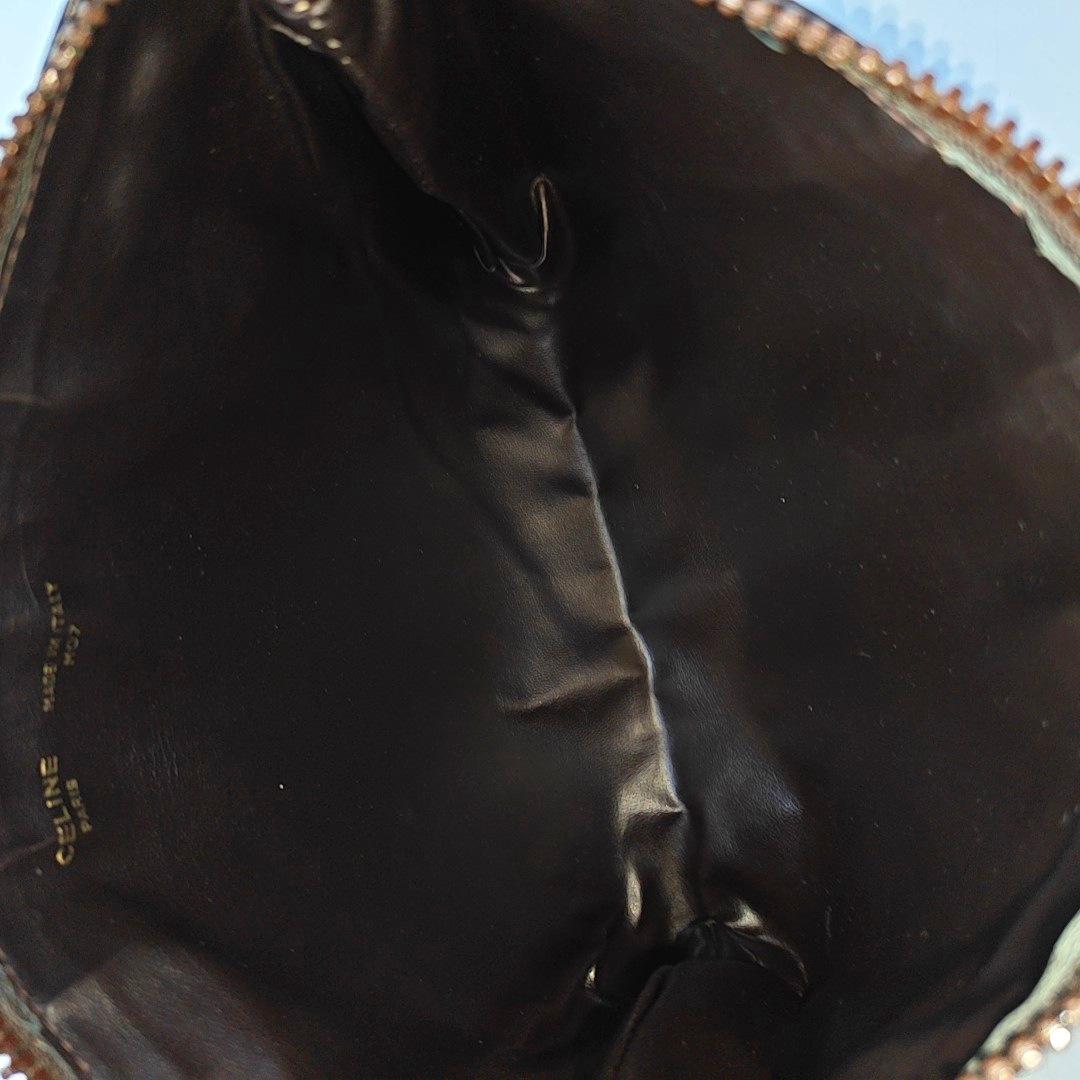 CELINE Brown Canvas Jacquard Clutch Bag Brown Hardware-(SKU)-948094176