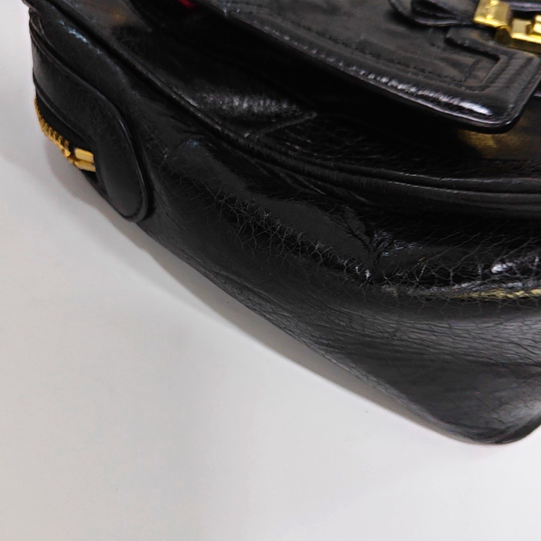 COACH Tote bag Black cowhide tote bag Golden hardware-(SKU)-935769196