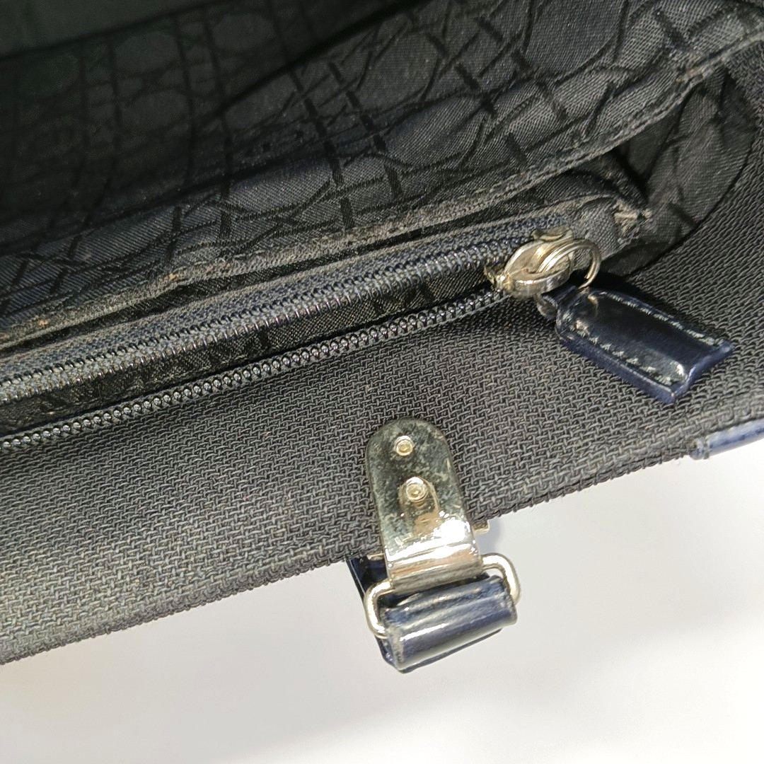 DIOR Tote bag Black Fabric Single Shoulder Bag Silver Hardware Pouch detachable shoulder strap-(SKU)-929190229
