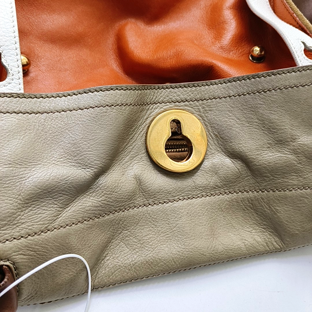 YSL MUSE TWO Multicolor Cowhide Single Shoulder Bag Tote Golden hardware-(SKU)-955589540