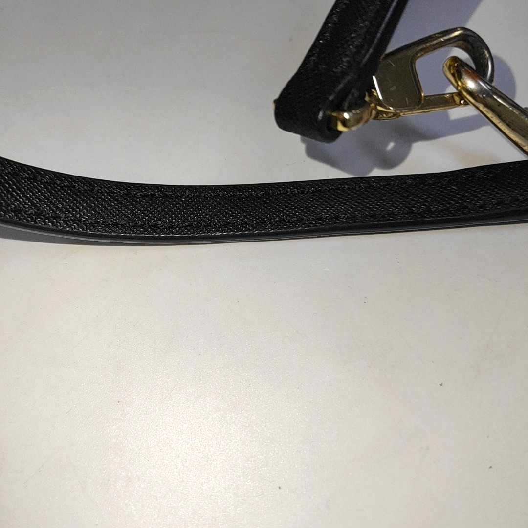 TORY BURCH York Black Leather Embossed Crossbody Single Shoulder Bag Golden hardware Removable shoulder strap-(SKU)-14436887