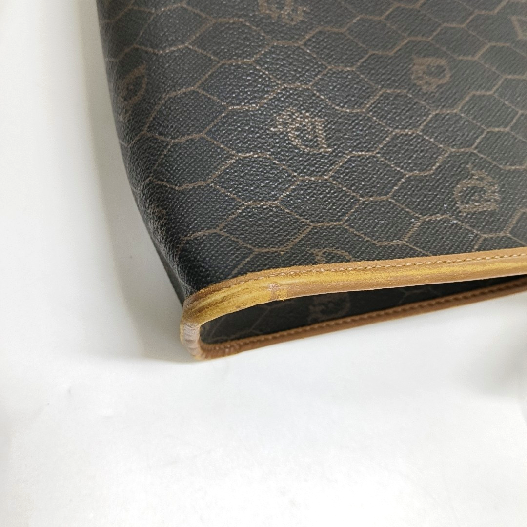DIOR Black Coated Canvas Printed Handbag Golden hardware-(SKU)-957963351