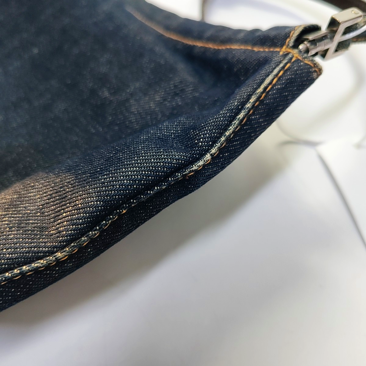 FENDI Dark blue denim single shoulder bag crossbody Silver Hardware-(SKU)-944960324