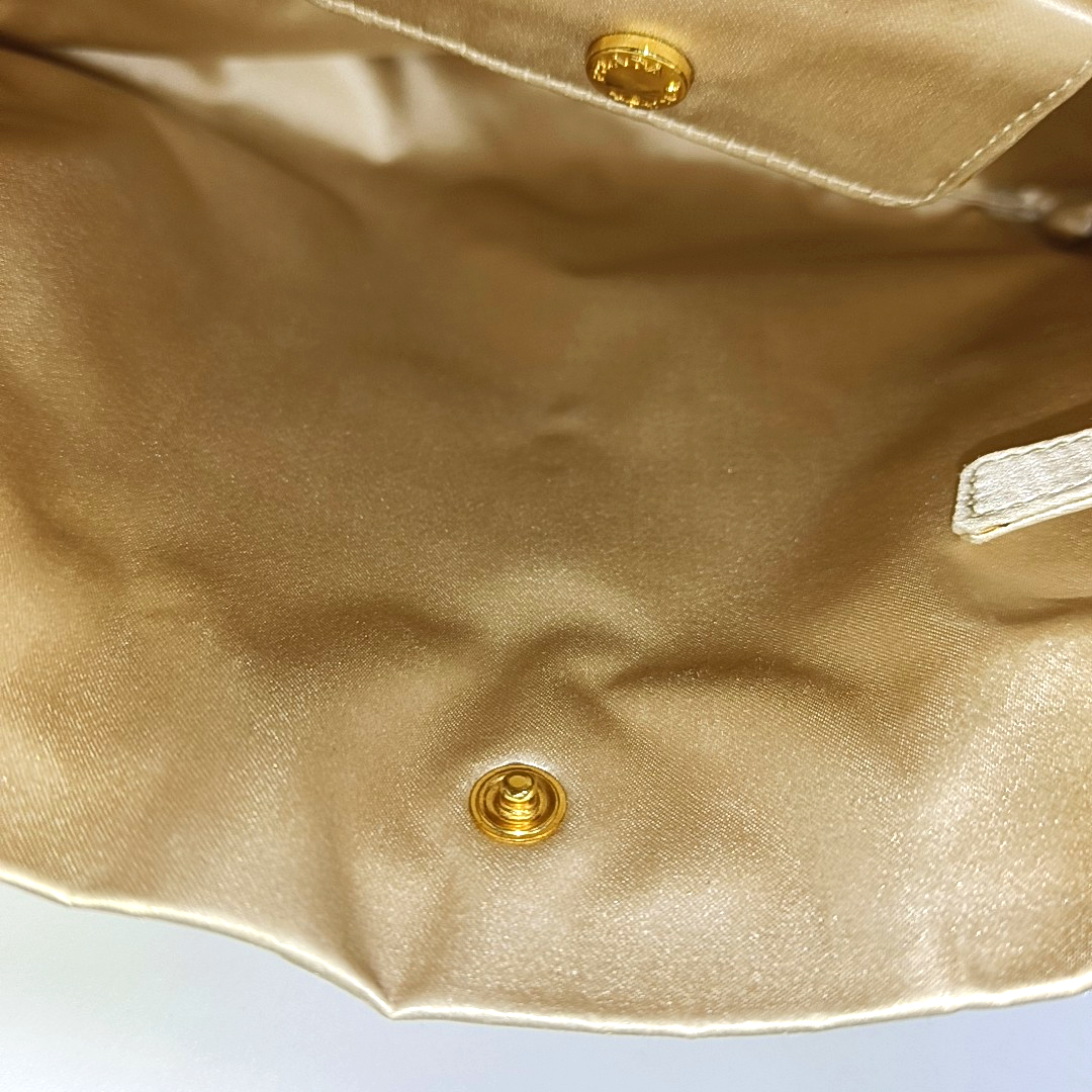 PRADA Tote bag Nude Pink Satin Tote Bag Golden hardware-(SKU)-14425412
