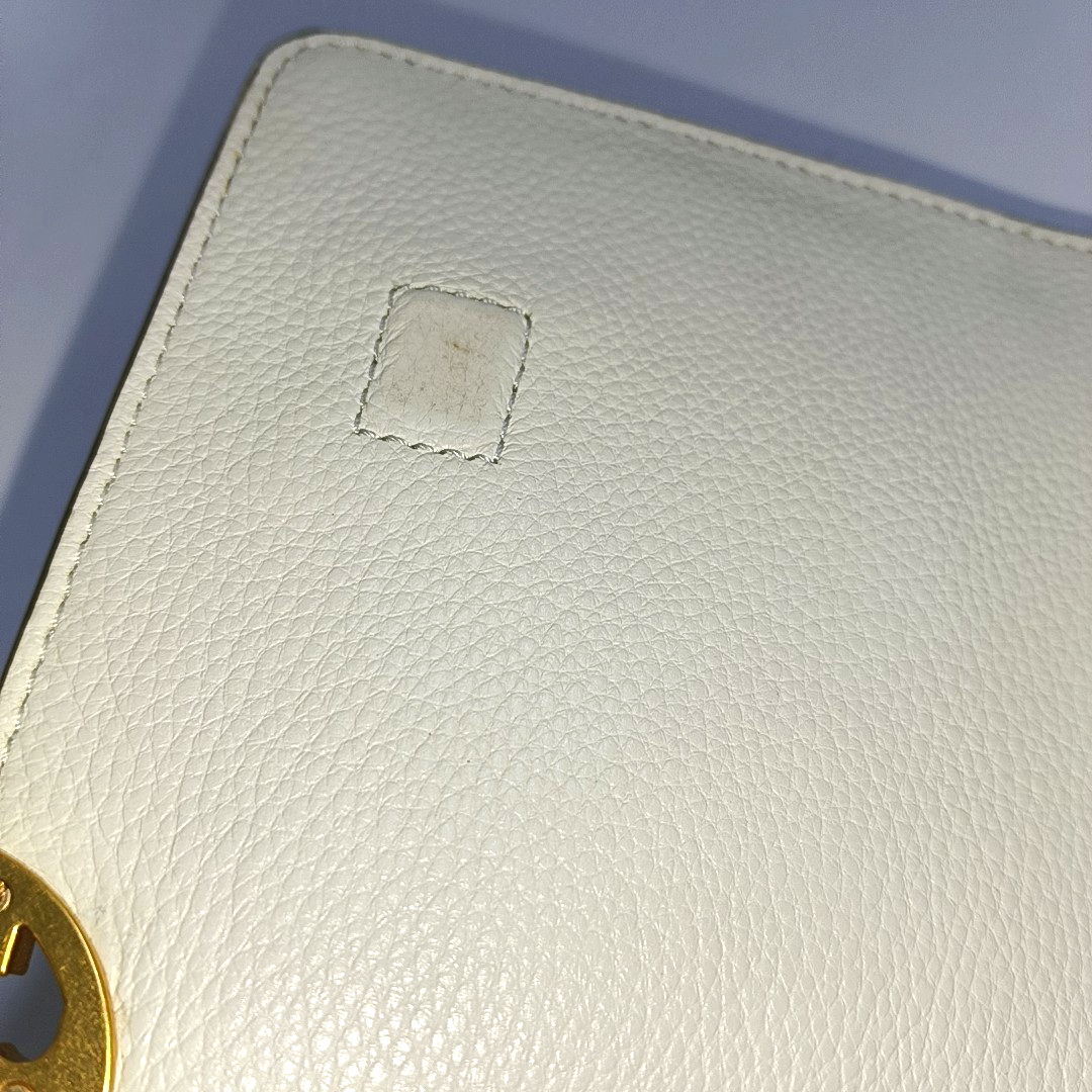TORY BURCH Chelsea White Leather Crossbody Shoulder Bag Handbag Golden hardware-(SKU)-937687328