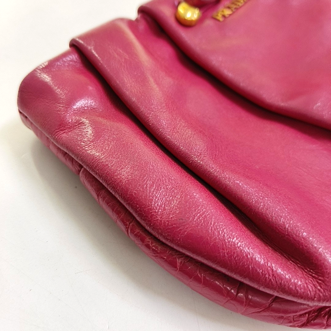 PRADA Pink leather handbag Golden hardware-(SKU)-949038827