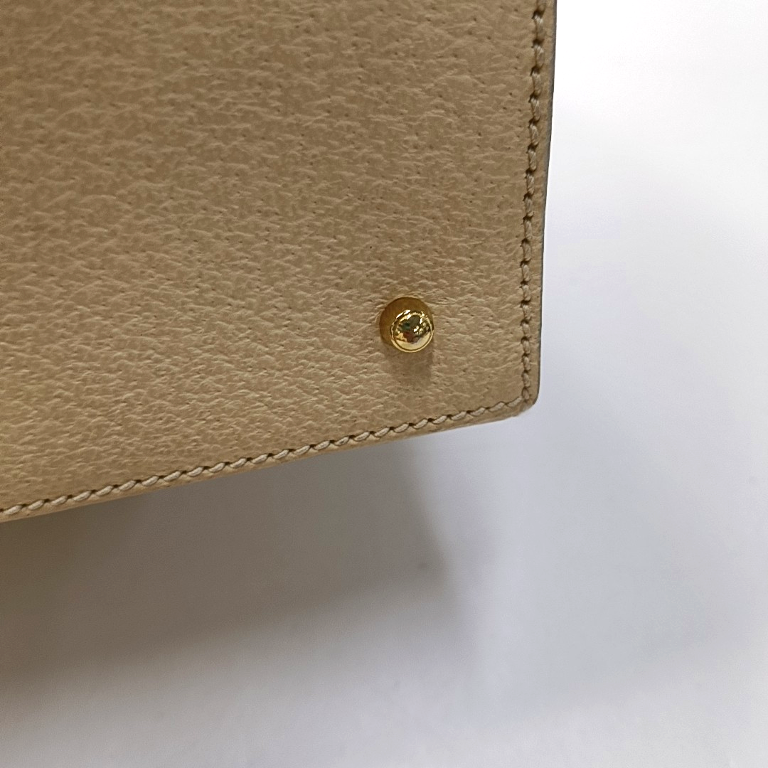 GUCCI Vintage Kelly Beige Leather Single Shoulder Bag Handbag Golden hardware Removable shoulder strap-(SKU)-951806628