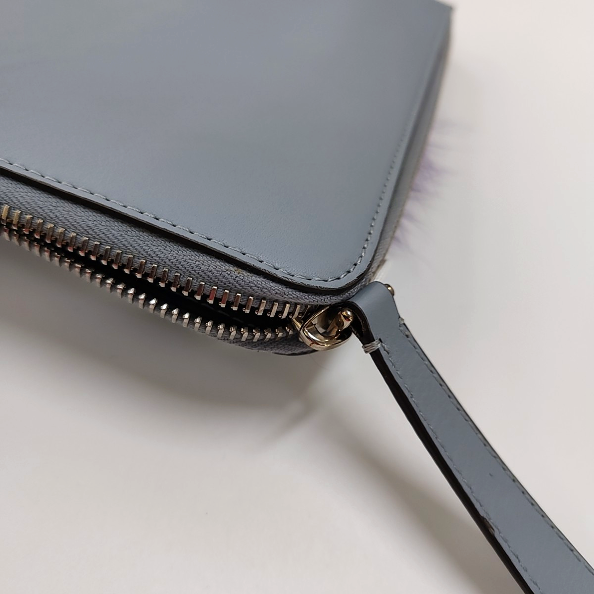 FENDI Grey Cowhide Mini Monster Clutch Bag Silver Hardware Complete Accessories-(SKU)-958826475
