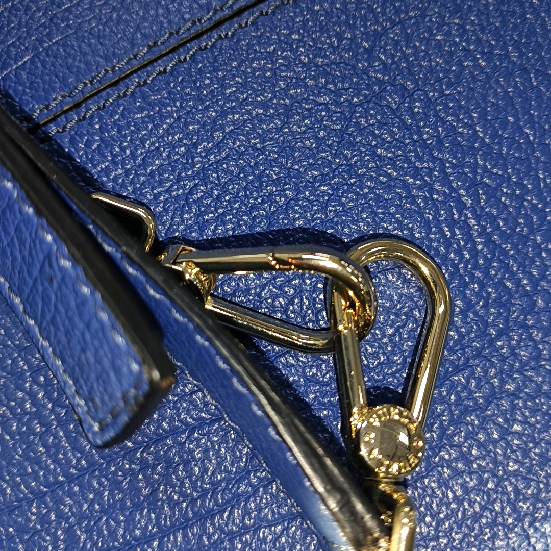 FURLA Blue cowhide single shoulder bag Golden hardware Removable shoulder strap-(SKU)-14420389