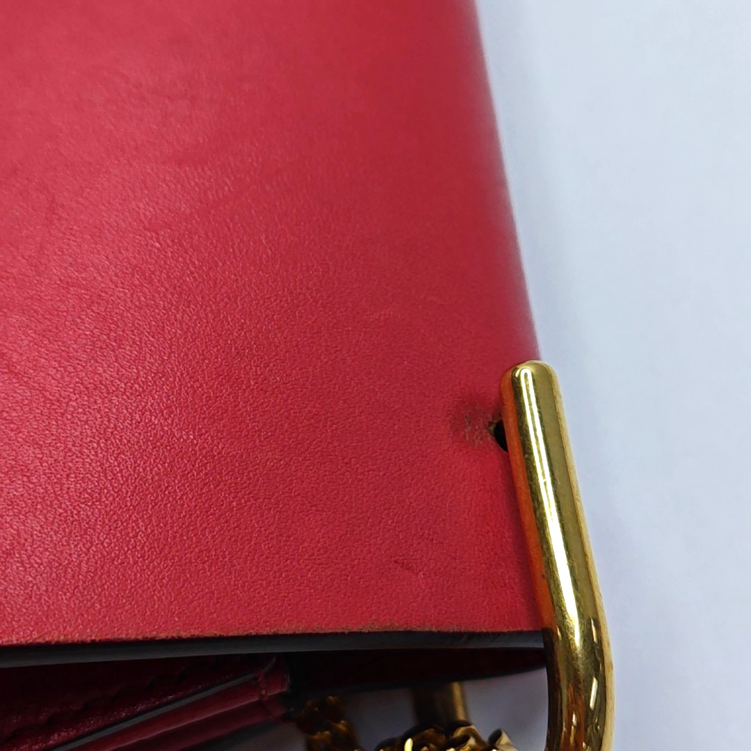 Chloé Drew Medium size Red Leather Piggy Bag Crossbody Single Shoulder Bag Golden hardware-(SKU)-957567853