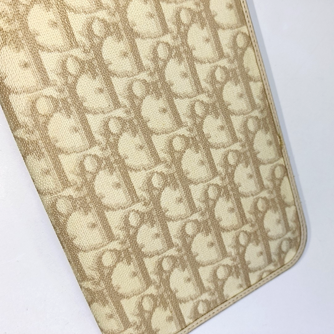 DIOR Khaki coated canvas monogram clutch-(SKU)-943562278