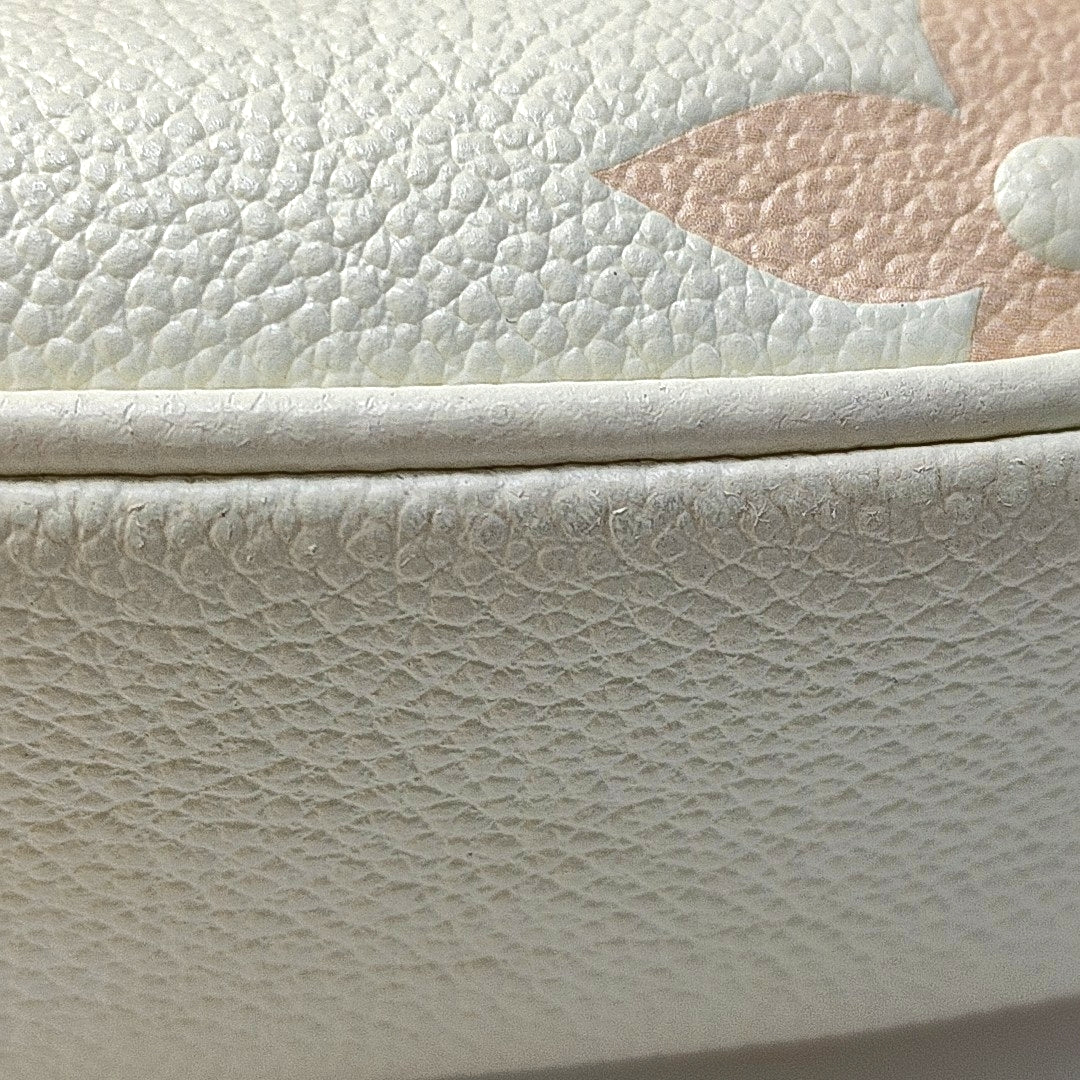 LOUIS VUITTON MOON Mini White Cowhide Monogram Single Shoulder Bag Tote with Gold Hardware-(SKU)-968691091