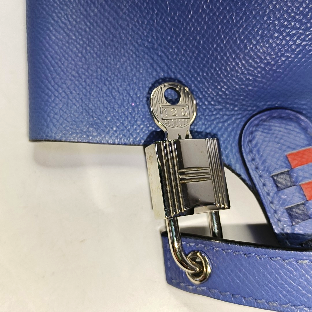 HERMÈS Picotin Lock 18 Royal Blue Epsom Leather Picotin Handbag Silver Hardware C Engraving-(SKU)-947825962
