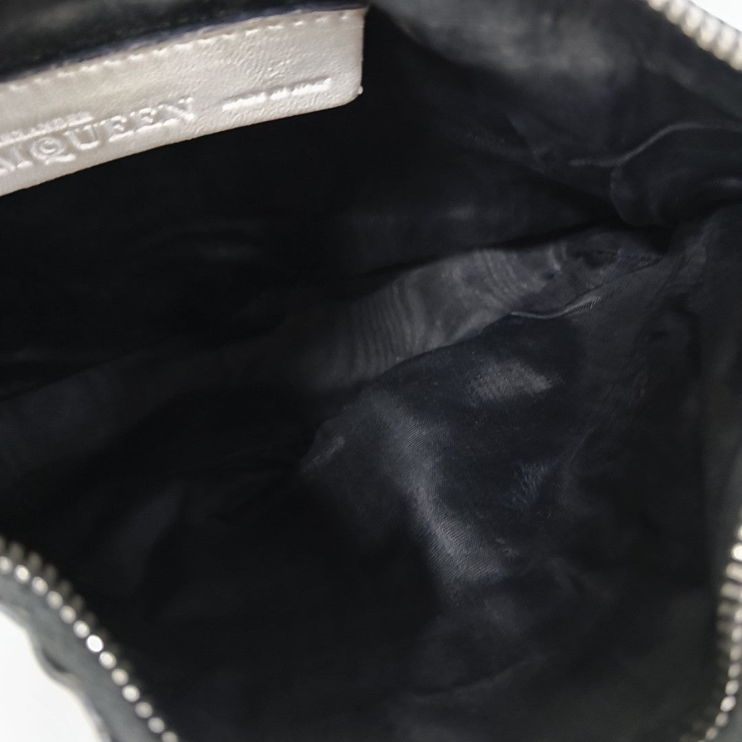 Alexander McQUEEN Tote bag White Cow Leather Handbag Silver Hardware-(SKU)-12290962