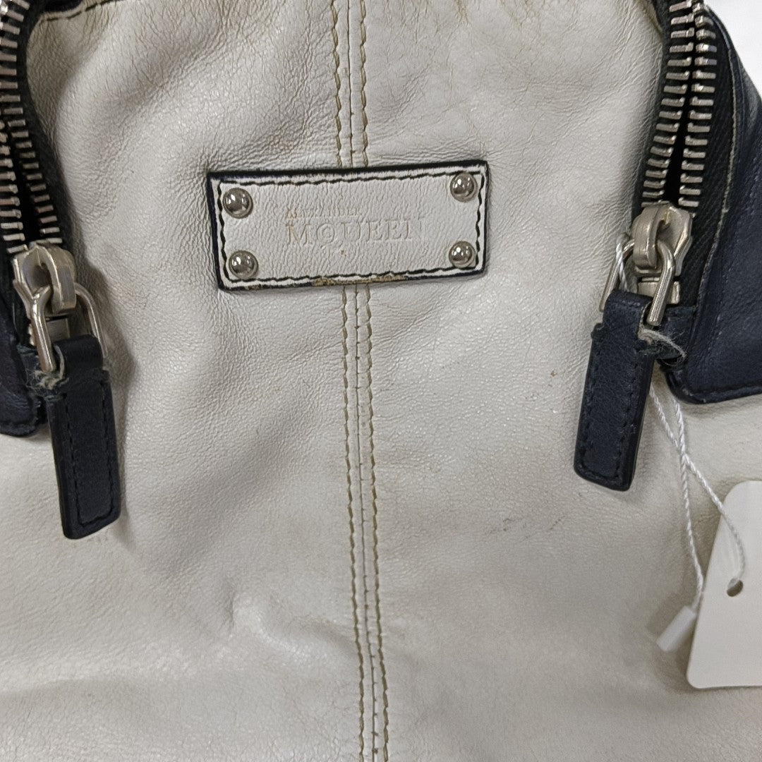 Alexander McQUEEN Tote bag White Cow Leather Handbag Silver Hardware-(SKU)-12290962