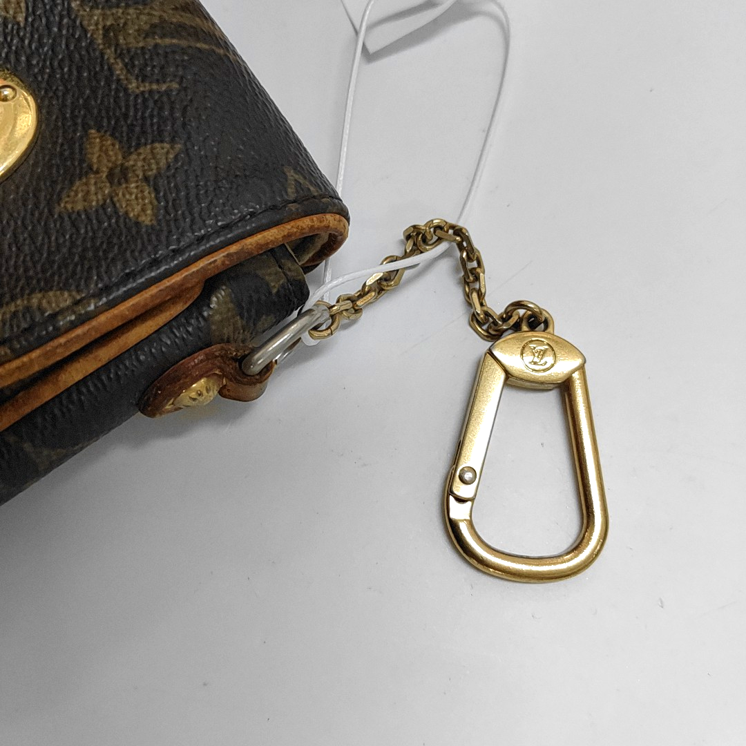LOUIS VUITTON TULUM Brown Coated Canvas Monogrammed Change Purse Golden hardware-(SKU)-947601683