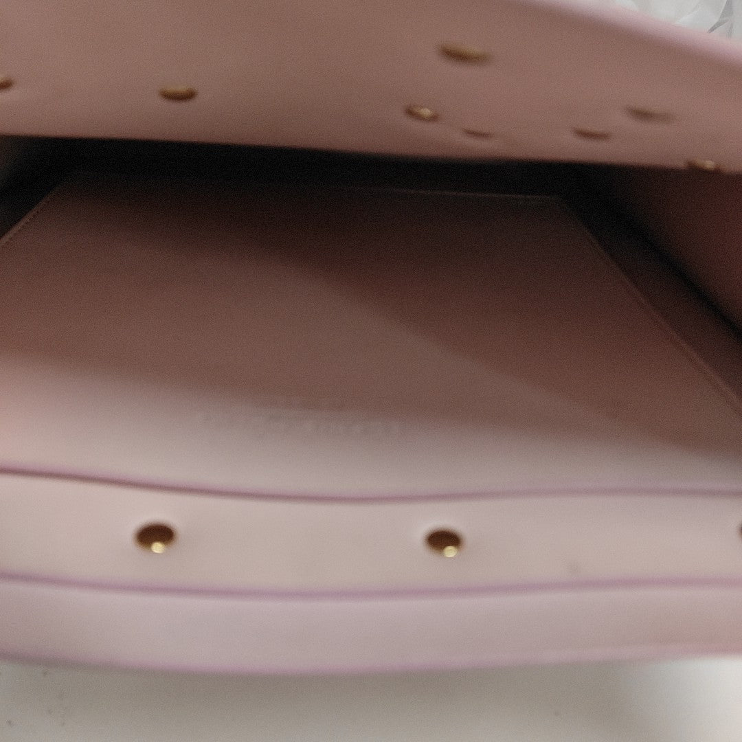 SOPHIE HULME Tote bag Pink Cowhide Single Shoulder Bag Tote Golden hardware Removable shoulder strap-(SKU)-11189171