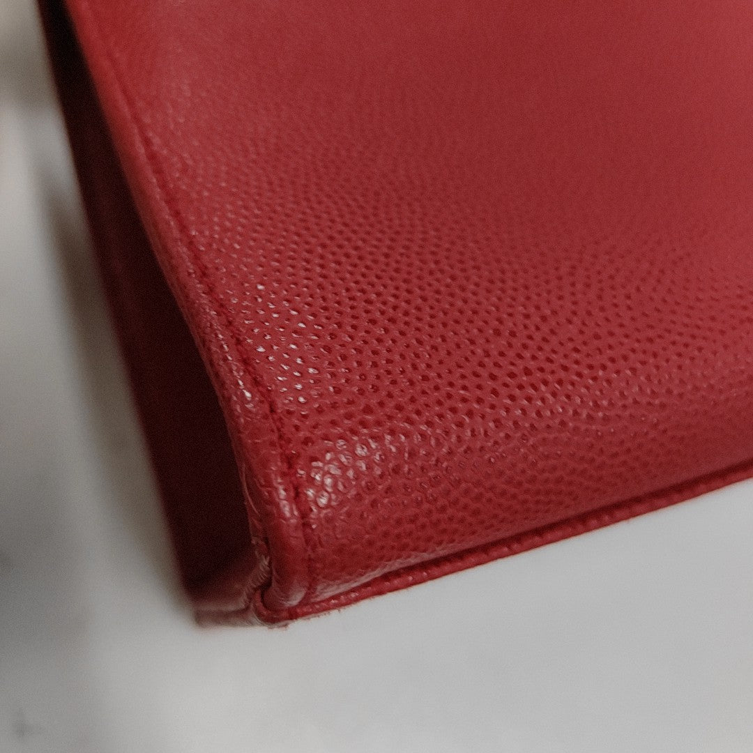GIVENCHY Red Cowhide Tote Bag Golden hardware-(SKU)-11907280