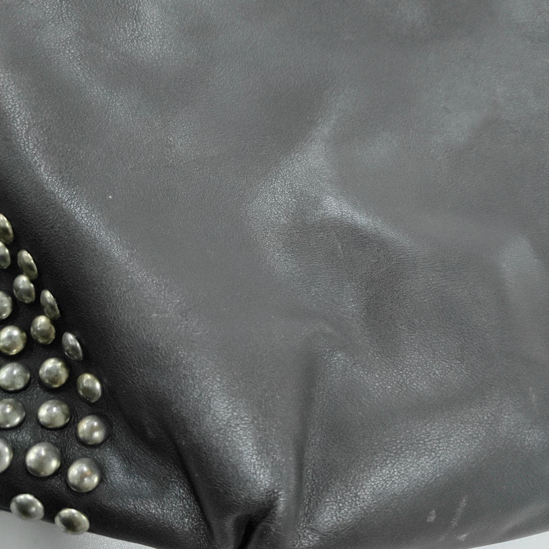 BURBERRY Ledbury Heritage Brown cowhide studded single shoulder bag handbag Golden hardware Removable shoulder strap-(SKU)-13122378
