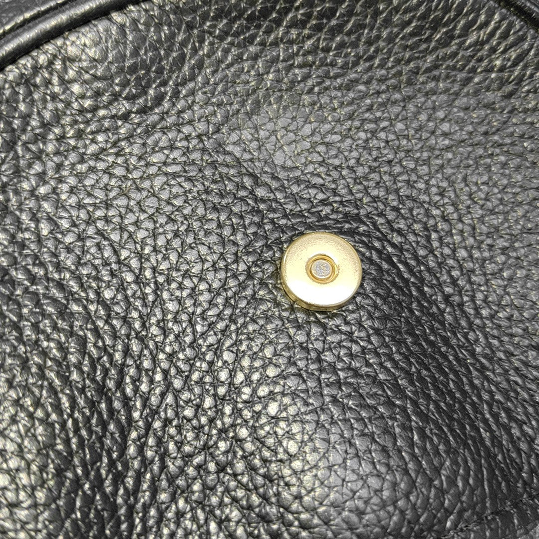 See By Chloé Polly Black Leather Single Shoulder Bag Golden hardware Removable shoulder strap-(SKU)-13199858