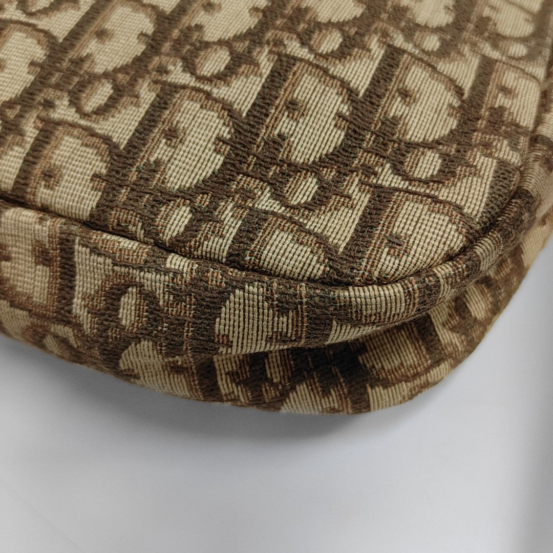 DIOR Camera Bag Khaki Canvas Monogram Single Shoulder Bag Crossbody Bag Golden hardware Vintage model-(SKU)-13444186