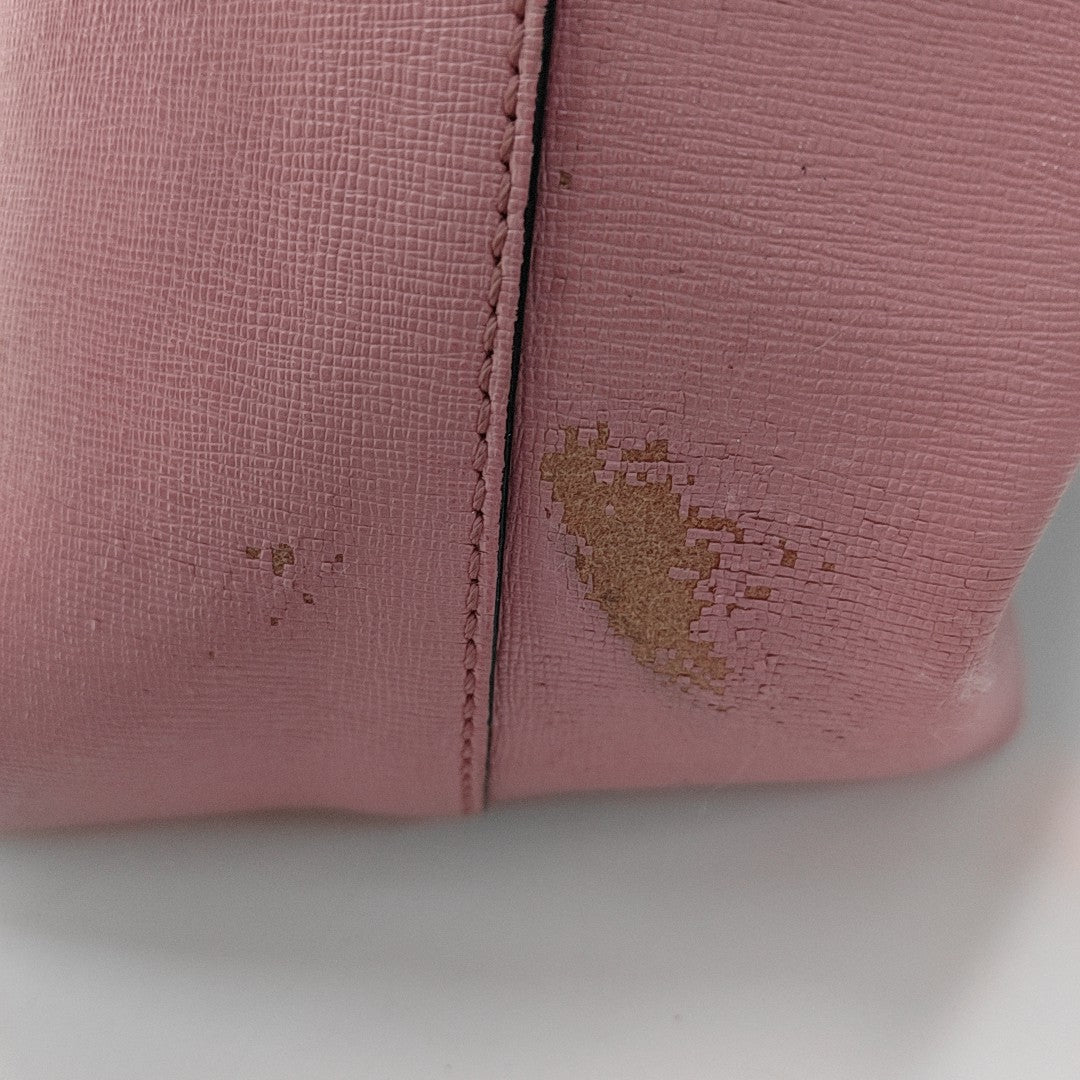 FENDI Monster Medium size Pink Cowhide Monster Single Shoulder Bag Tote Silver Hardware-(SKU)-13447646
