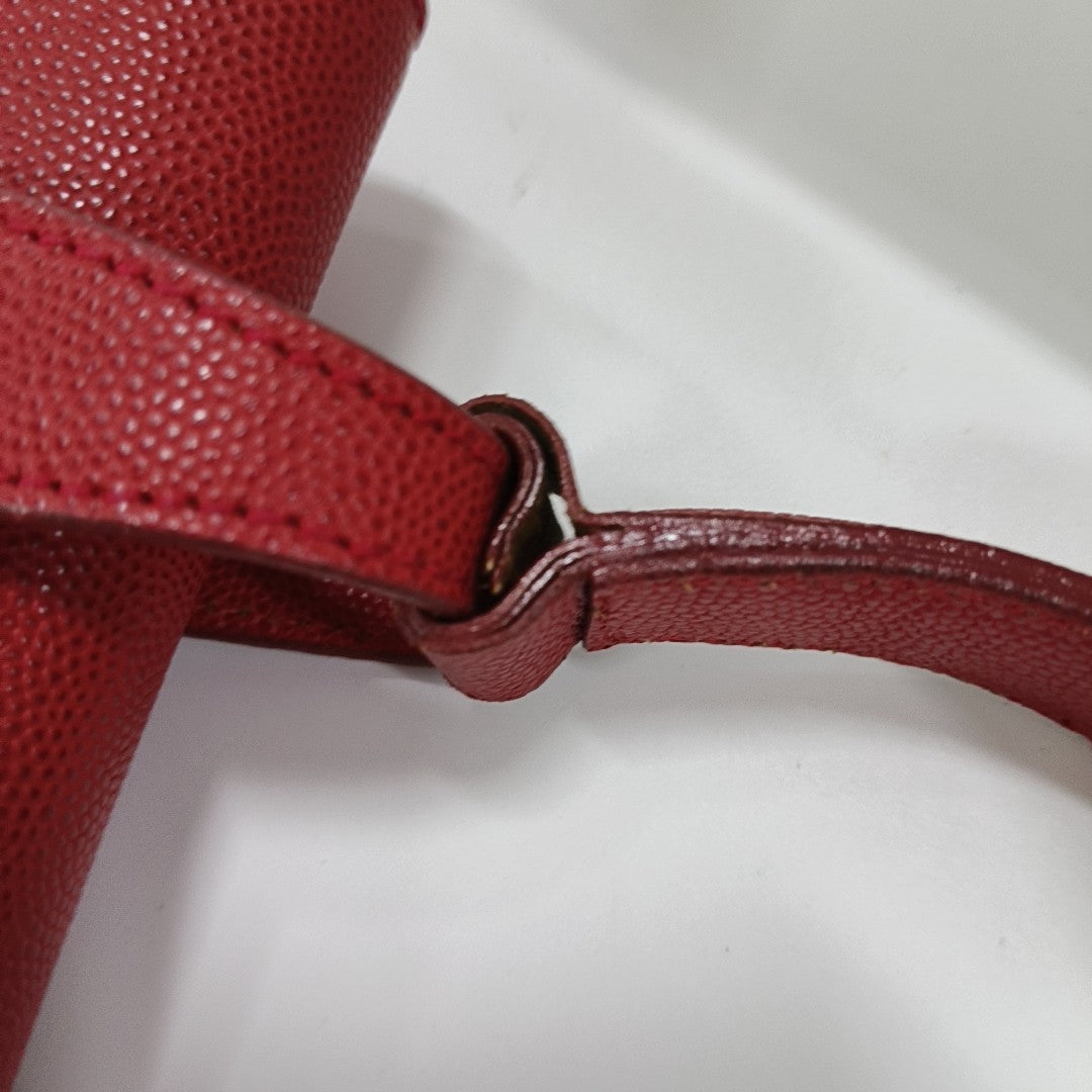 GIVENCHY Red Cowhide Tote Bag Golden hardware-(SKU)-11907280