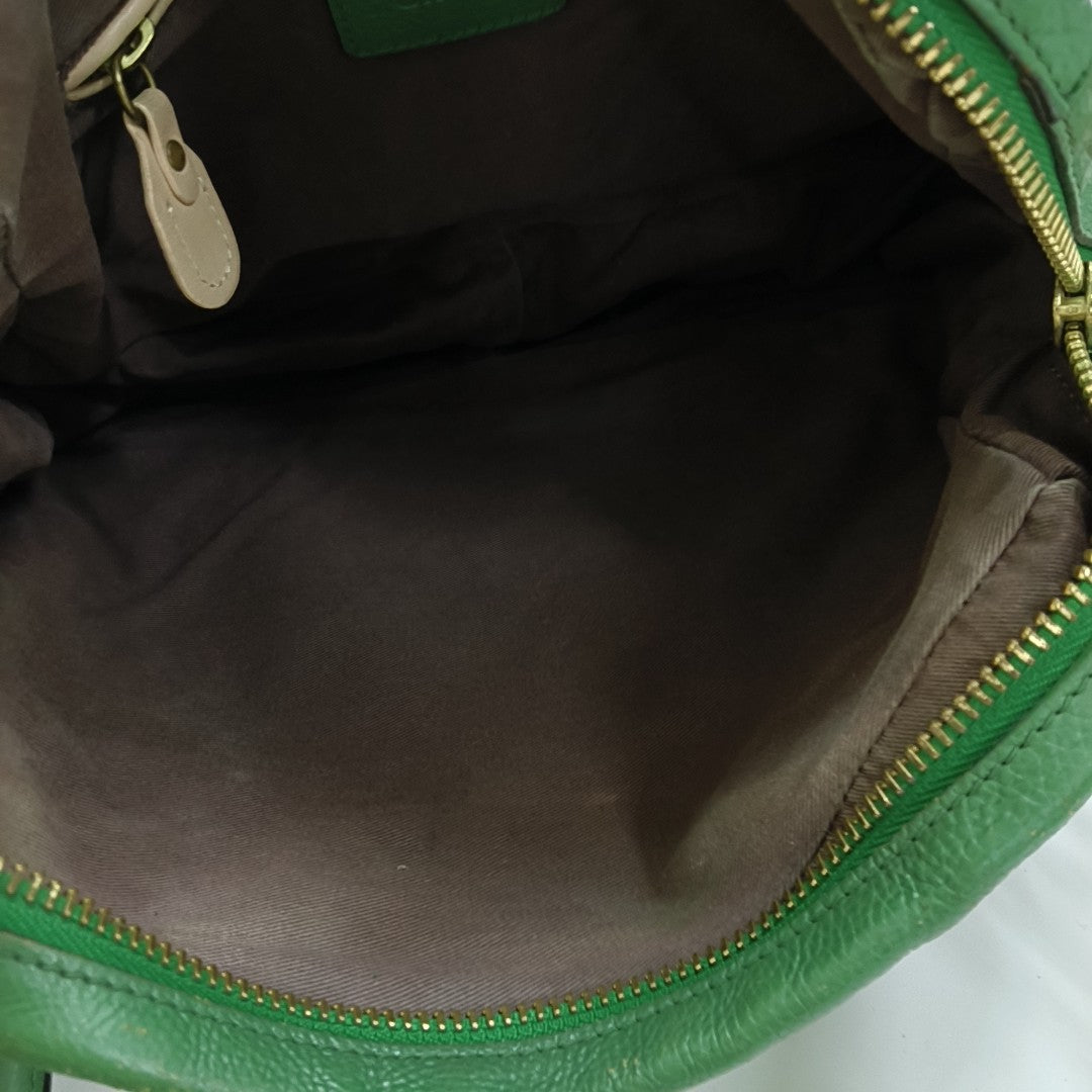 Chloé Paraty Medium size Green Leather Single Shoulder Bag Golden hardware Removable shoulder strap-(SKU)-14336695