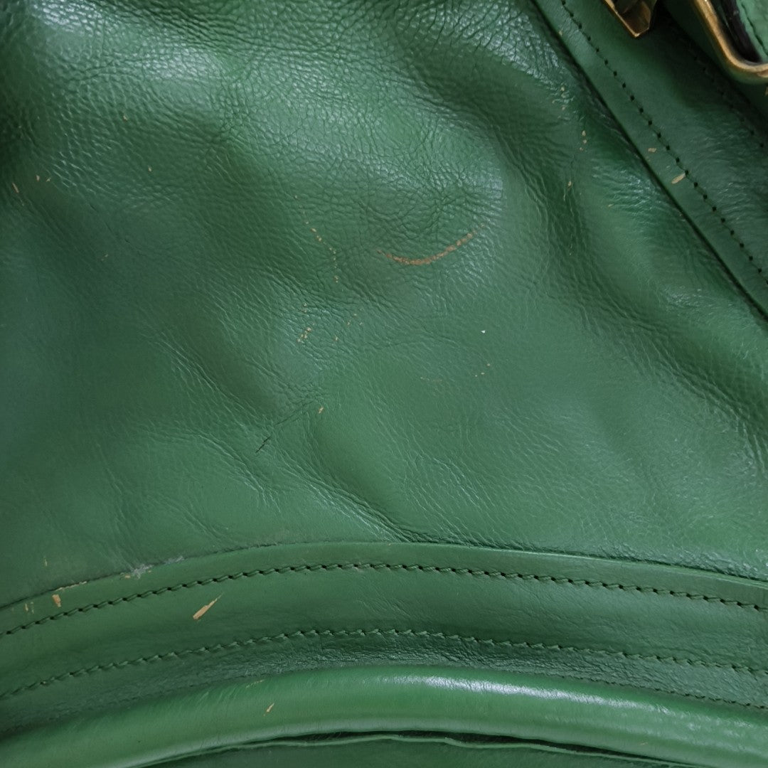 Chloé Paraty Medium size Green Leather Single Shoulder Bag Golden hardware Removable shoulder strap-(SKU)-14336695